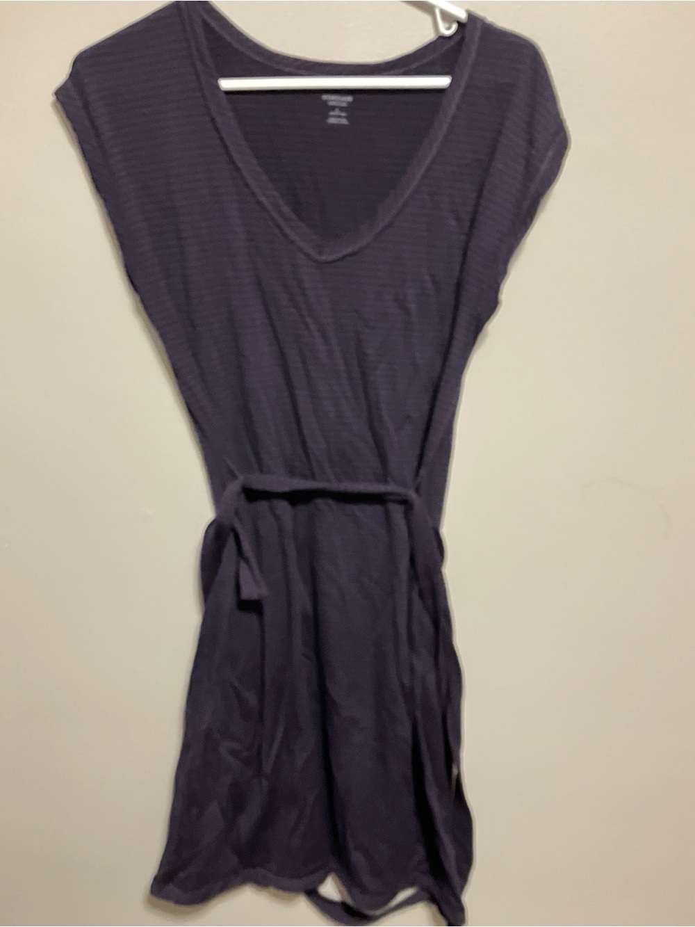 Icebreaker Women's Deep Purple V-Neck Belted Dress